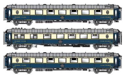 LS Models 79171 WP + WPc + WP, blauw/crème, livrei 1934, CIWL, monogram  /  Ep. II  /  CIWL  /  N  /  DC  /  3 P.