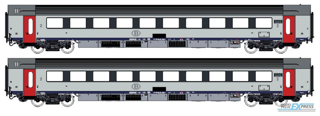 LS Models 93551 Set I11 B + B, wit, rode deuren, chassis met twee roosters / Ep. Va / SNCB / HO / AC / 2 P.