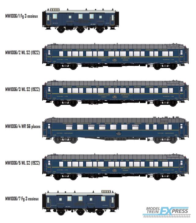 LS Models MW1006 Bombay Express 1933, 6-delige set, met binnenverlichting