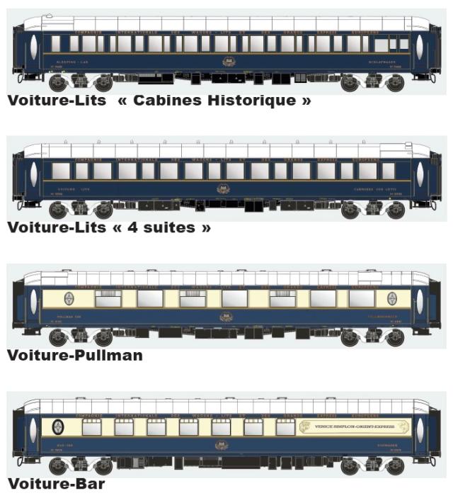 LS Models MW1007DC 4-delige set No. 1 "Venice Simplon Orient Express" / Ep. VI / VSOE / HO / DC / 4 P.