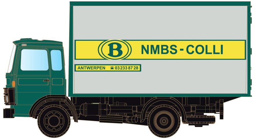 Lemke 4833 1/160 DAF 900 MIT KOFFER - SNCB (NMBS-COLLI) (B)