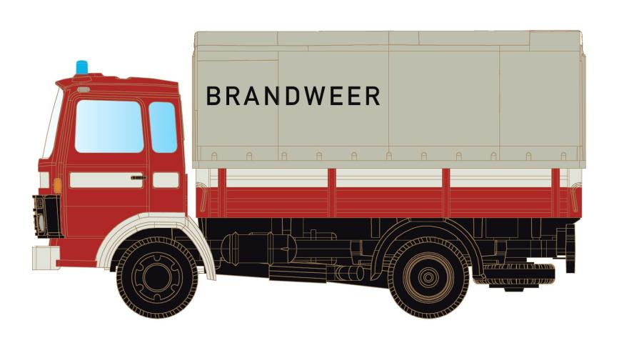 Lemke 4835 1/160 DAF 900 MIT PRITSCHE/PLANE, BRANDWEER (NL)