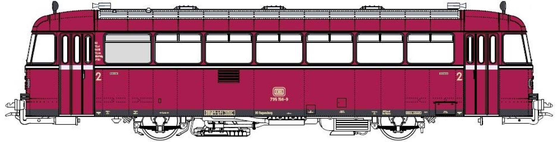 Lenz 40195-03 Schienenbus BR 795, DB, Epoche 4