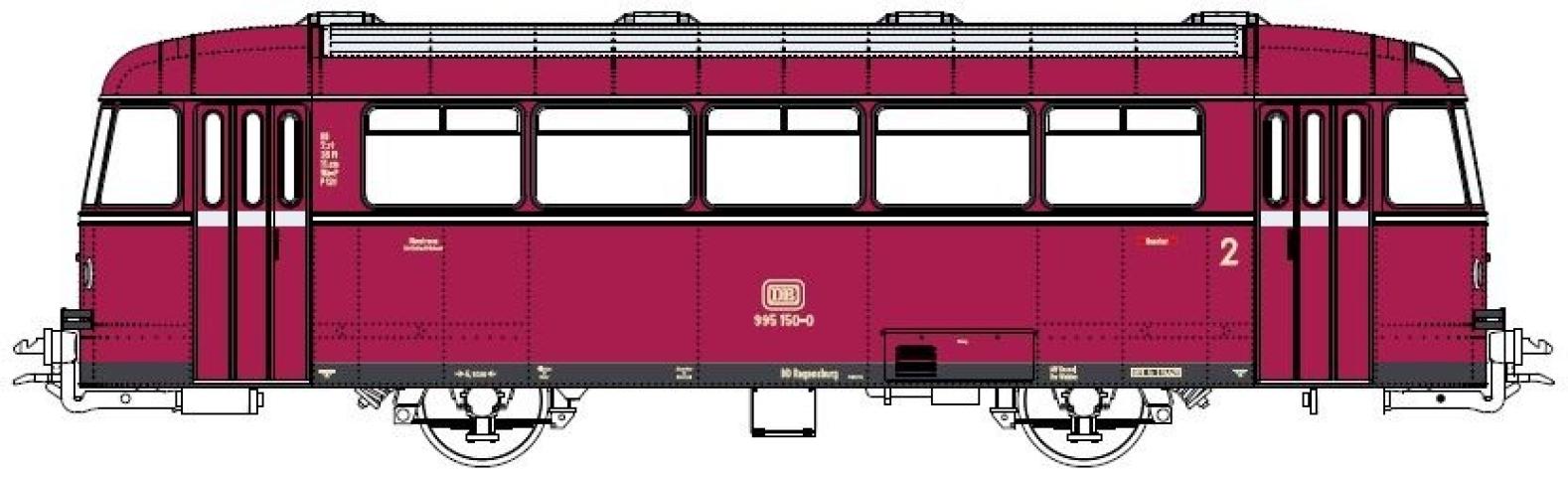 Lenz 40196-03 Beiwagen BR 995, DB, Epoche 4