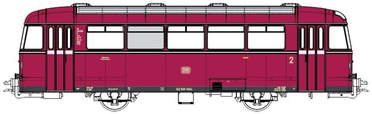 Lenz 40196-06 Beiwagen VB 142 528, DB, Epoche 3b