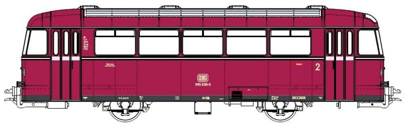Lenz 40196-07 Beiwagen BR 995 530-3, DB, Epoche 4