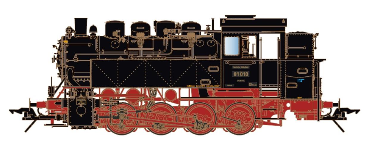 Lenz 40281-03 DAMPFLOK BR81 010, DRG, EP.2