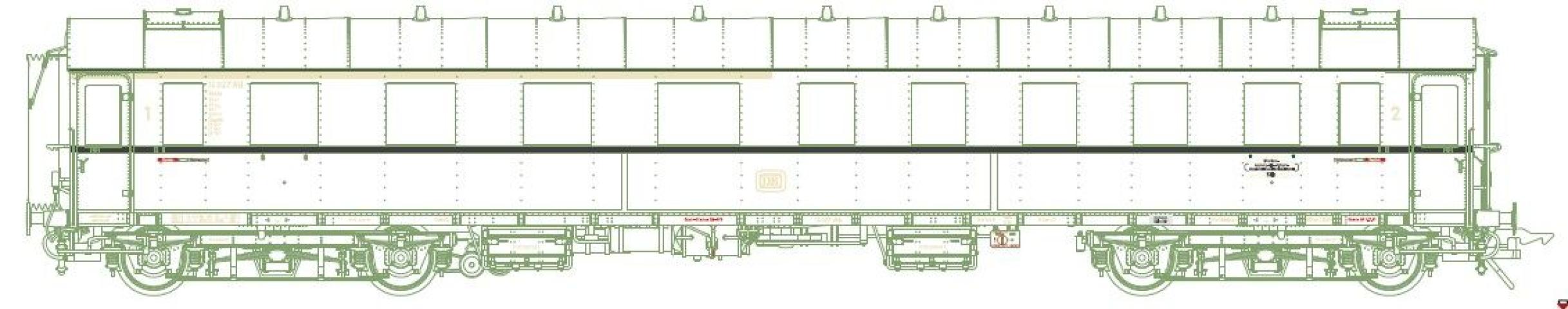 Lenz 41254-01 SCHNELLZUGWAGEN AB4ÜE, 1./2.KL, DB, EP.3B