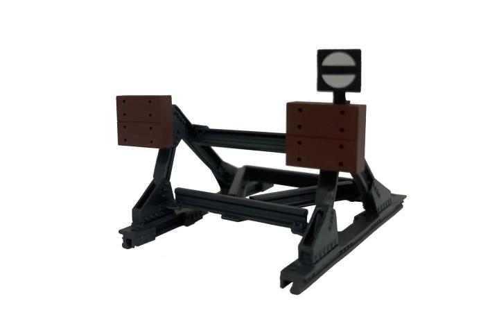 Lenz 55065 PRELLBOCK MIT HOLZPLATTE, MESSING FERTIGMODELL