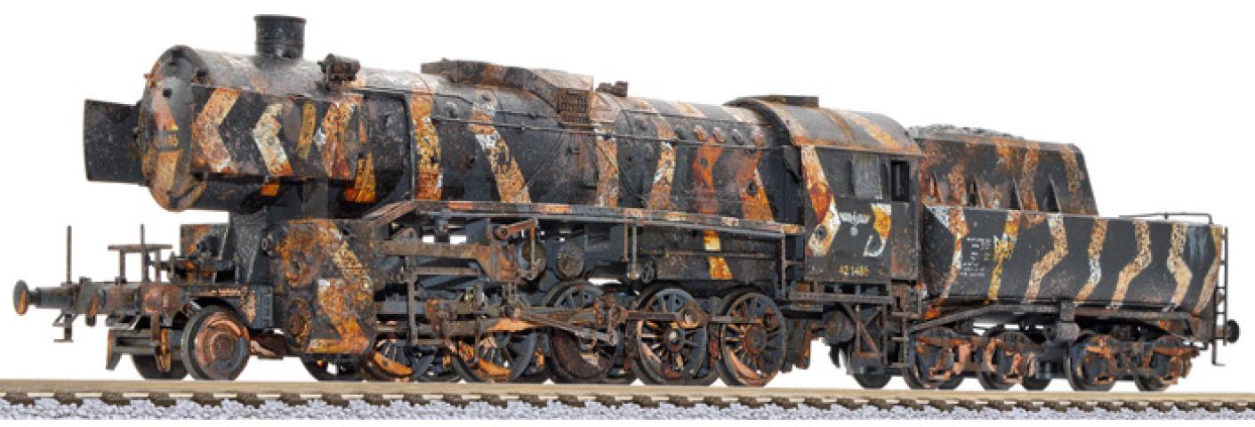 Liliput 131508 Dampflok BR 42 1486 DRB ep.II Wintertarnung. Statische Schrottlok.