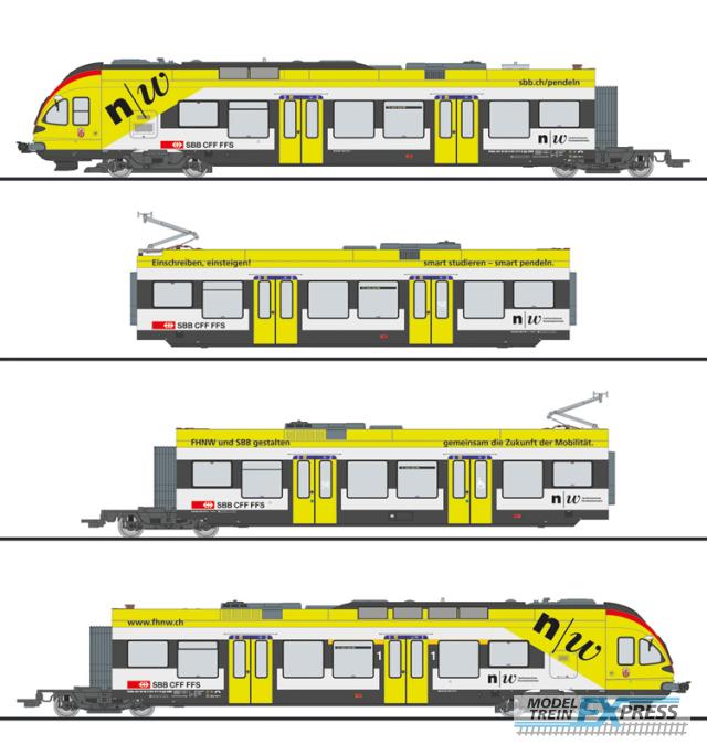 Liliput 133868 4-tlg. Elektro-Triebzug, "FLIRT", SBB-CFF, Ep.VI, WS dig.