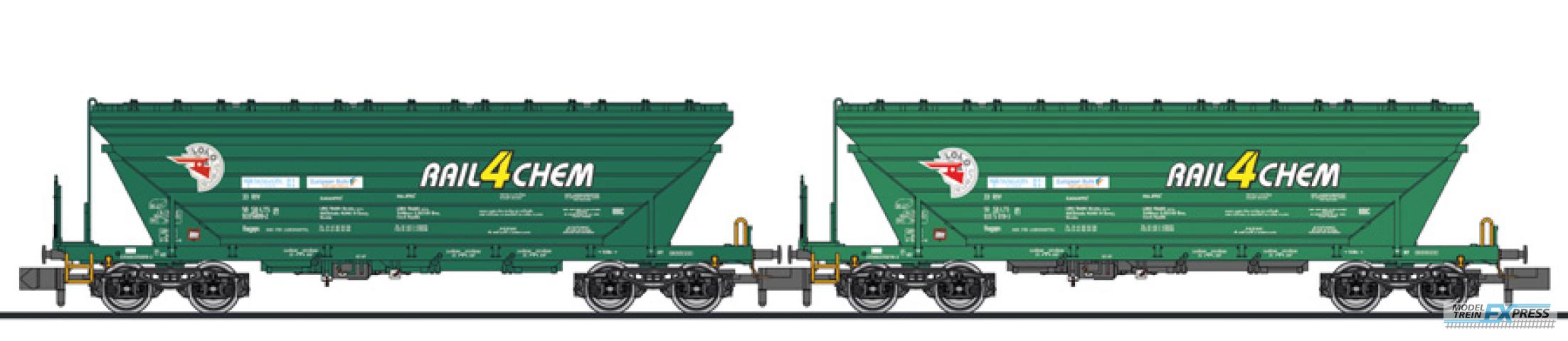 Liliput 260222 2-tlg. Set, Getreidetransportwg., Uagpps, "RAIL4CHEM/Loco Trans", Slowenien, Ep.V-VI