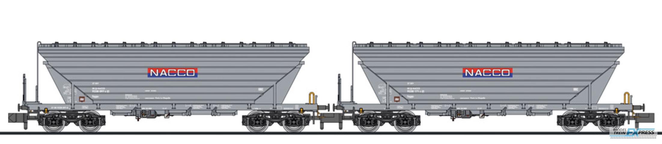 Liliput 260229 2-tlg. Set, Getreidetransportwg., Uagpps, "NACCO", Deutschland, Ep.VI