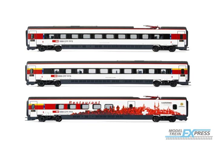 Lima 4671 SBB, 3-unit set EMU class ETR 610, white livery "ICN", additional coaches for HL1671, period VI