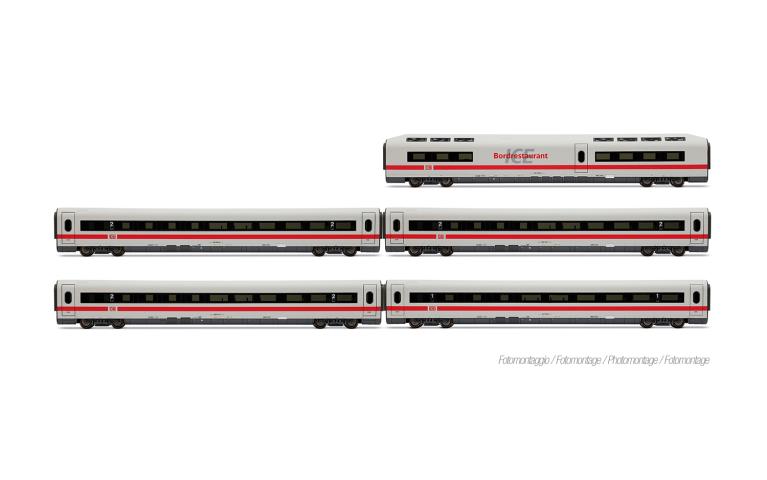 Lima 4686 DB AG, ICE1, Tz 186 "Chur", 5-unit pack (1st cl.+rest.+ 3x 2nd cl.) "Bock auf Graubünden", ep. VI