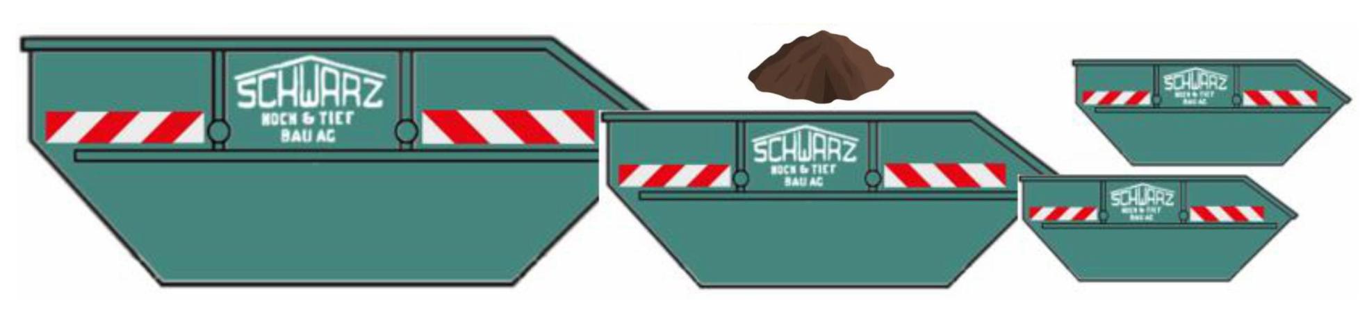 Loewe Wagonladingen 2431 Afzetbakken Set + puin Schwarz Bau (4 st.)