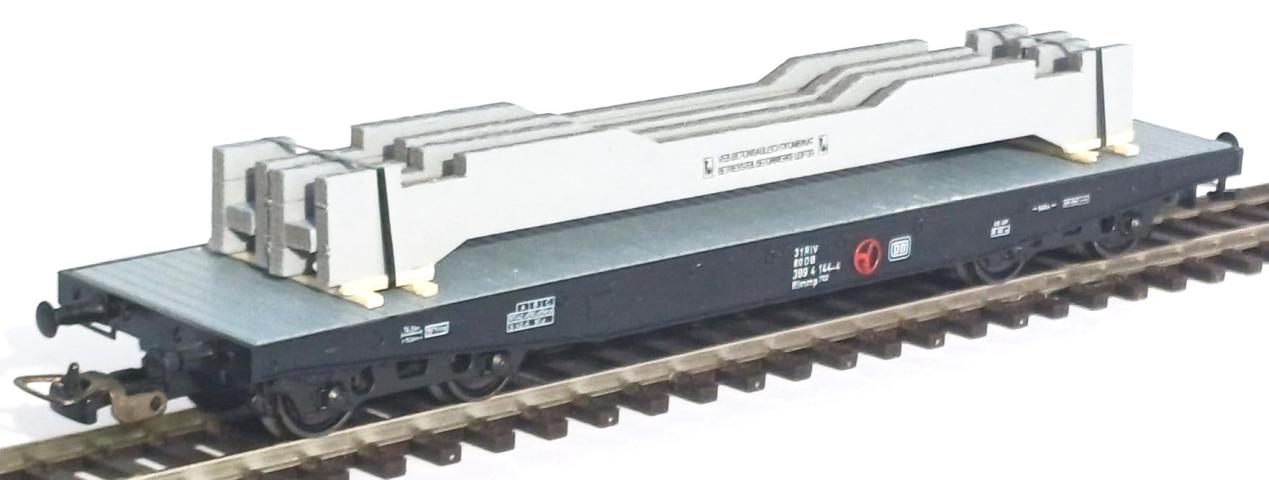 Loewe Wagonladingen 2441 Belading Betonbalk VEB Betonwerke Leipzig 130 mm