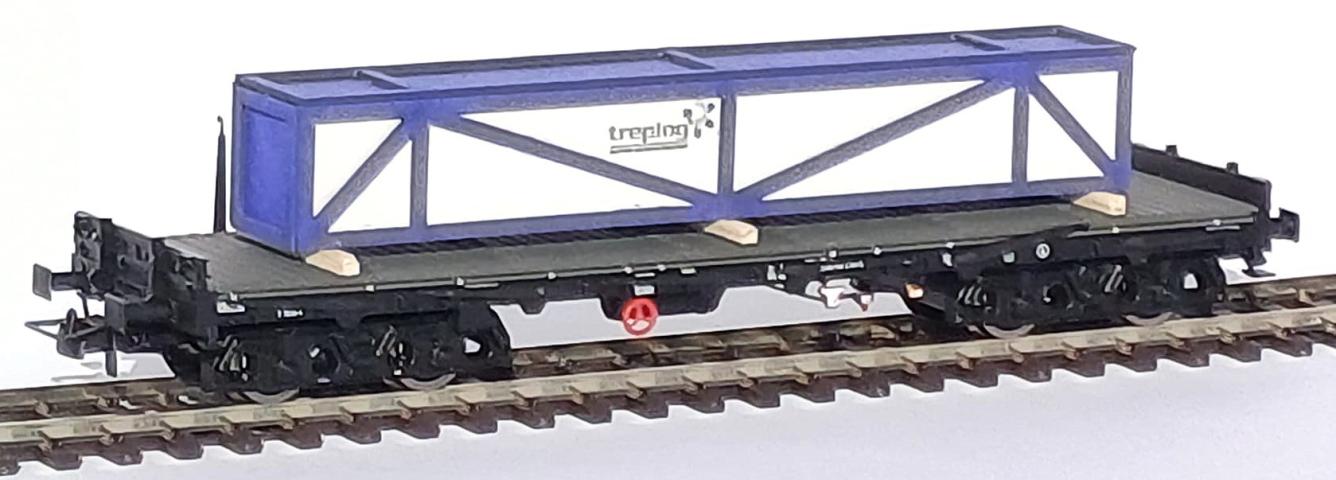 Loewe Wagonladingen 2448 Belading goederencontainer (lang) Treplog 115 mm