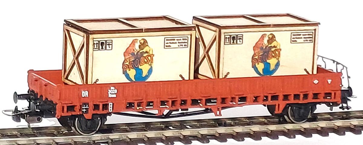 Loewe Wagonladingen 2453 Belading transportkist Circus Probst 2 st. 45 mm per stuk