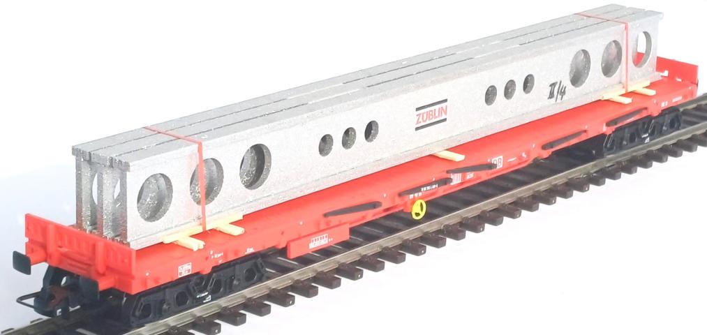 Loewe Wagonladingen 2464 Belading dakdragers Zublin 200 mm