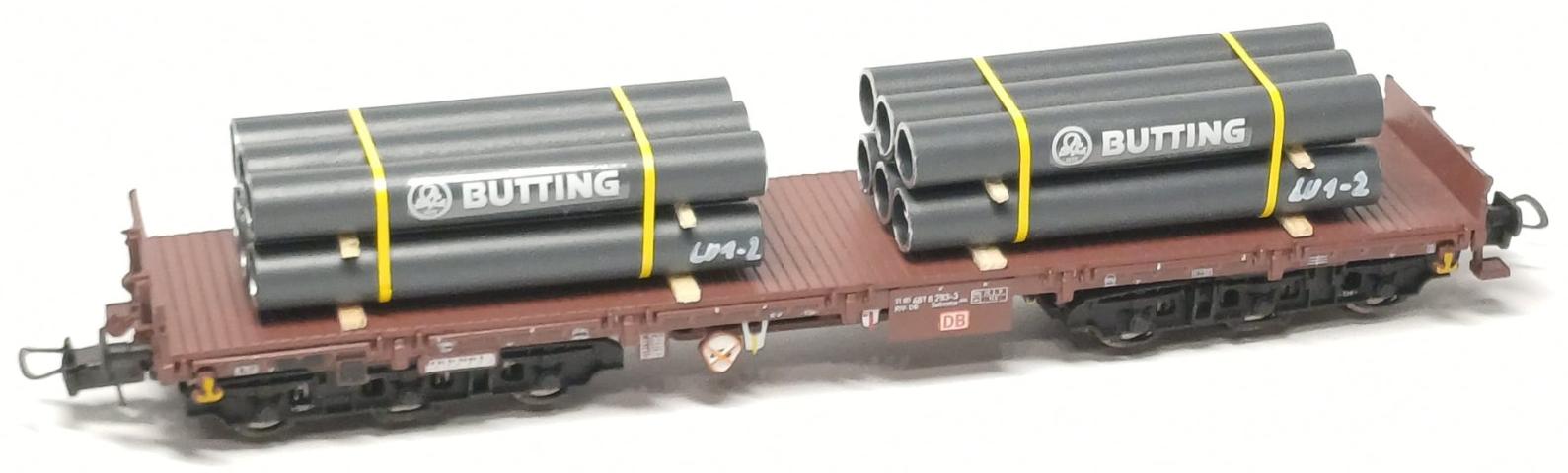 Loewe Wagonladingen 2554 Belading stalen buizen Butting, 2 x 60 mm