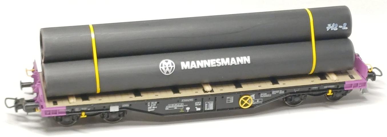 Loewe Wagonladingen 2556 Belading stalen buizen Mannesmann, 140 mm