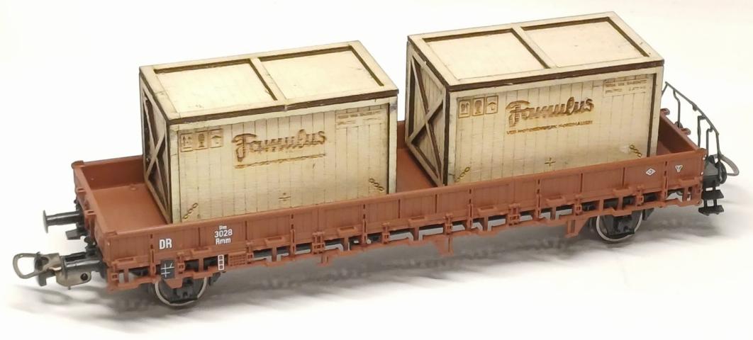 Loewe Wagonladingen 2565 Belading transportkist Famulus, 2x 45 mm