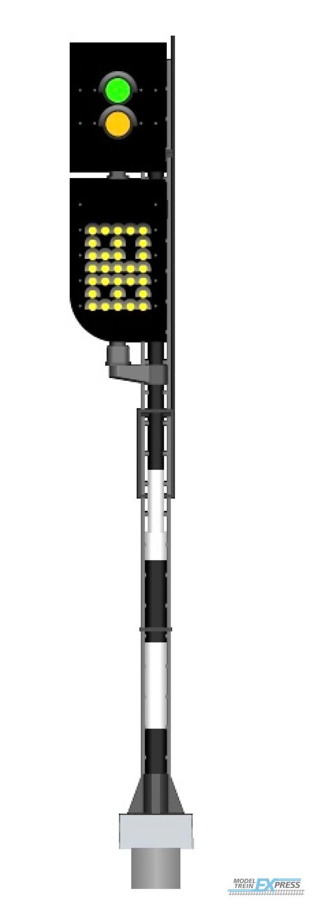 Mafen 913713 NS - Vorsignal mit Geschwindigkeitsanzeiger (Grün/Gelb) - links