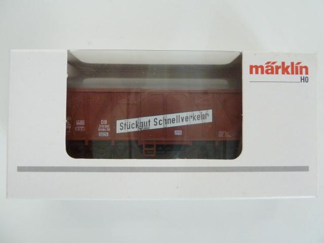 Marklin gebruikt materiaal 00759-06 DB gesloten goederenwagon "Stückgut Schnellverkehr", in  goede staat, in doos