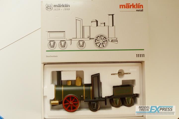 Marklin gebruikt materiaal 11111 Dampflokomotive Storchenbein mit Uhrwerkantrieb als nieuw in doos