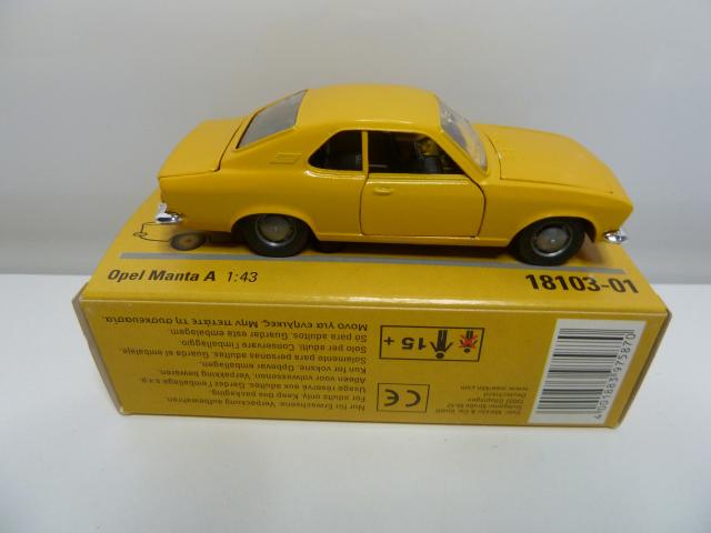 Marklin gebruikt materiaal 18103-01G Opel Manta A geel, in goede staat, in doos