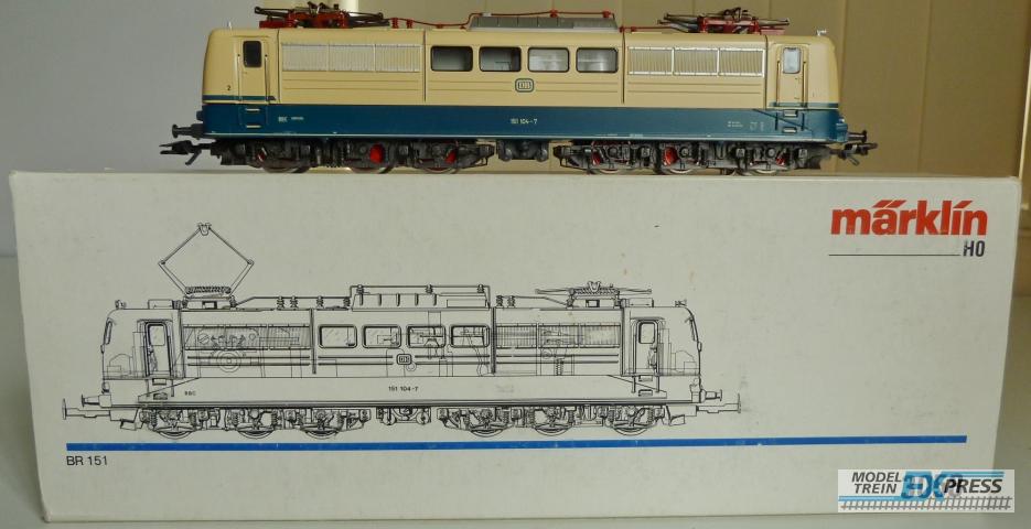 Marklin gebruikt materiaal 3058 Marklin Elektrische locomotief - BR 151 104-7 DB ( in goede staat in doos )