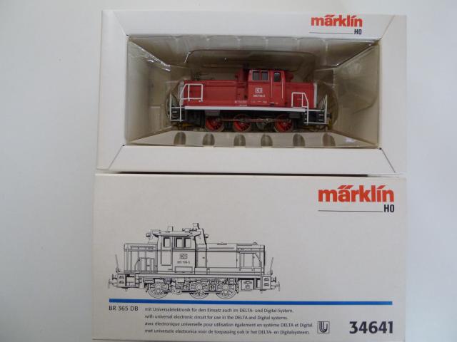 Marklin gebruikt materiaal 34641 DB rangeerloc BR 365 orientrood, in goede staat, in doos