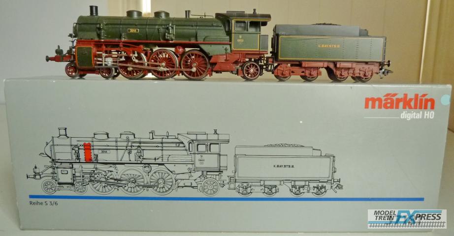 Marklin gebruikt materiaal 37181 Marklin Stoomloc S 3/6 van de K.Bay.Sts.B. in goede staat in doos