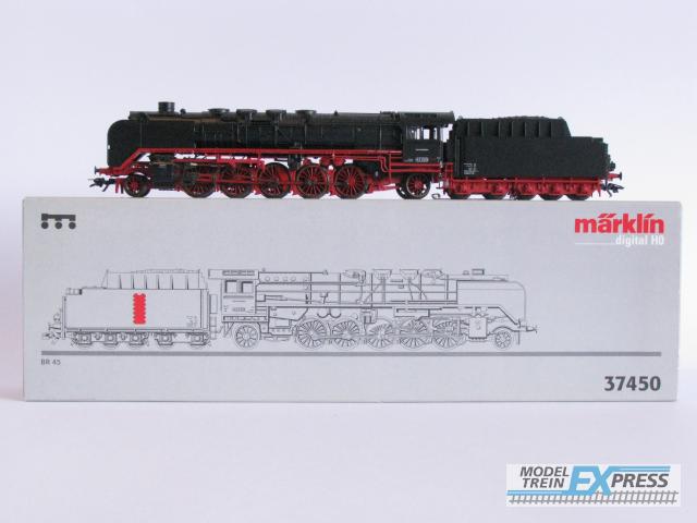 Marklin gebruikt materiaal 37450 Marklin Stoomlocomotief met tender BR 45 van de DB
