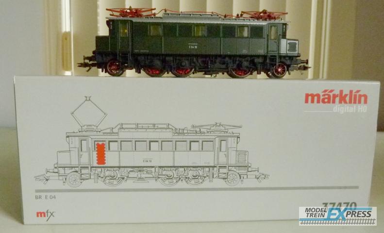 Marklin gebruikt materiaal 37470 Marklin Sneltreinlocomotief serie E 04 van de Deutsche Bundesbahn (DB).z.g.a.n in doos mfx