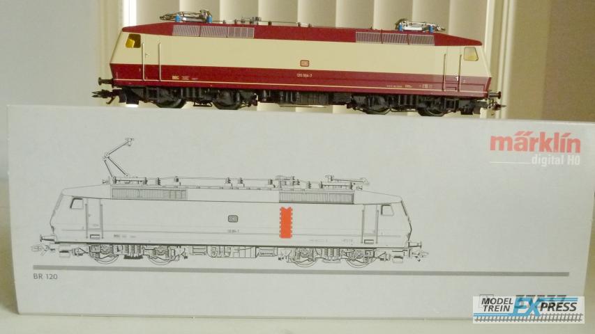 Marklin gebruikt materiaal 37537 Marklin multifunctionele locomotief serie 120.0 van de Deutsche Bundesbahn (DB) z.g.a.n. in doos