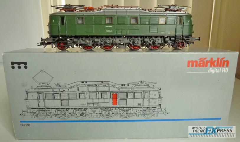 Marklin gebruikt materiaal 3767 Marklin Elektrische locomotief – BR 118 – DB   zgan in doos