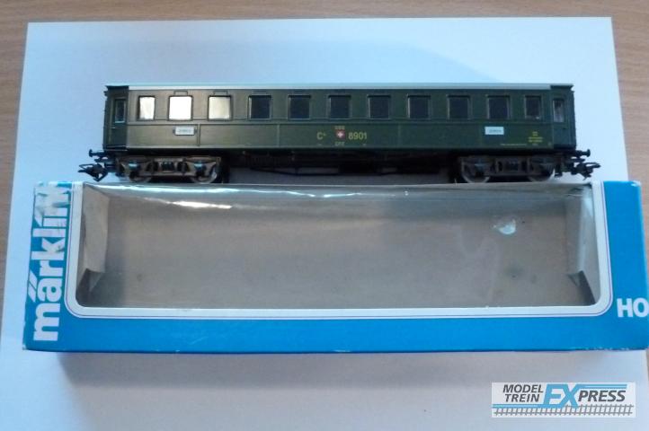 Marklin gebruikt materiaal 4138 Marklin 3e klasse rijtuig SBB