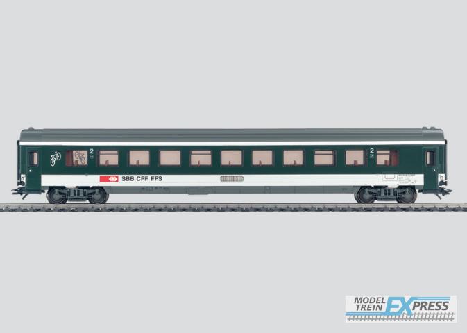 Marklin gebruikt materiaal 42163 Marklin sneltreinrijtuig 2e klasse met fietsvervoer SBB