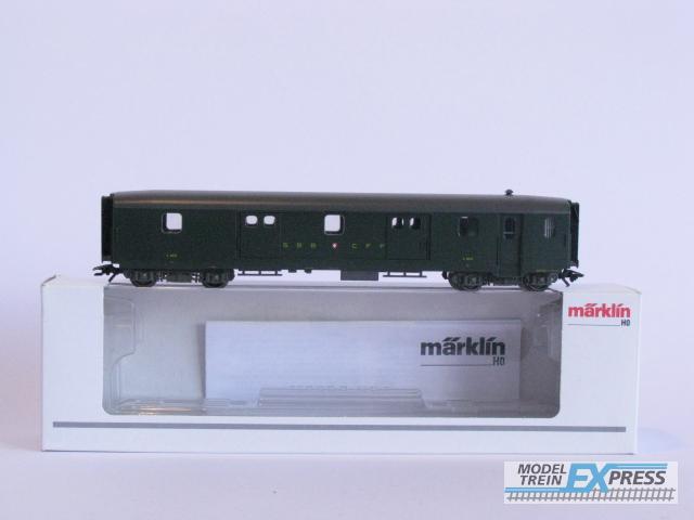 Marklin gebruikt materiaal 43400 Marklin SBB Leichtstahl-Gepäckwagen in doos