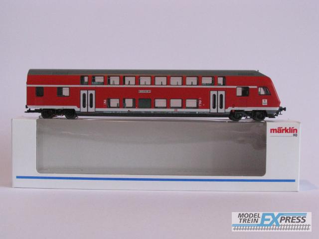 Marklin gebruikt materiaal 43586 Marklin Doppelstock-Steuerwagen DB AG, zgan in doos