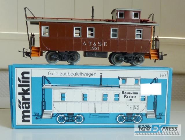 Marklin gebruikt materiaal 4563 Caboose van de USA van de Southern Pacific Railroad in doos in goede staat