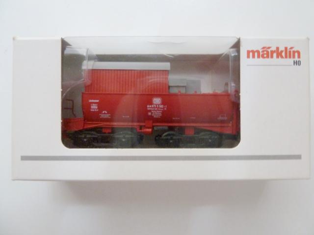 Marklin gebruikt materiaal 46117 DB bluswaterwagen op basis van kuiptender, in goede staat, in doos
