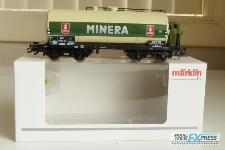 Marklin gebruikt materiaal 46522 Marklin Ketelwagen met remmers huis Minera ( Eurotrain ) nieuw in doos