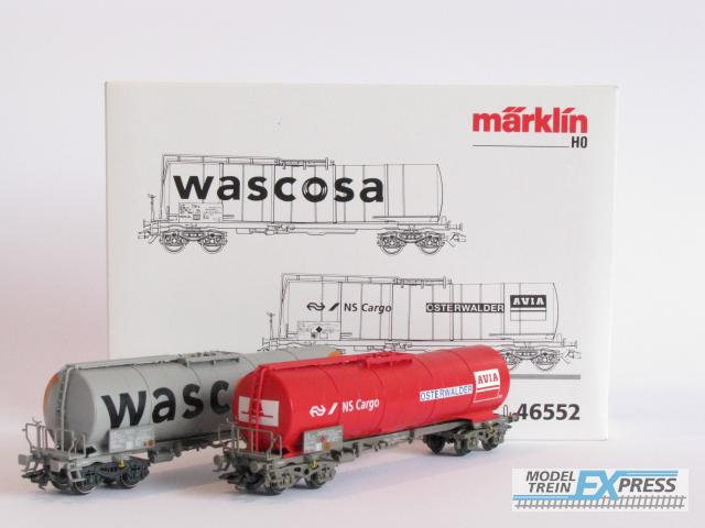 Marklin gebruikt materiaal 46552 Marklin 2 private Mineralöl-Kesselwagen mit Knickkessel, eingestellt bei den Schweizerischen Bundesbahnen (SBB)