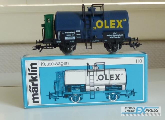 Marklin gebruikt materiaal 4675 ketelwagon Olex K.W.Sts.E.