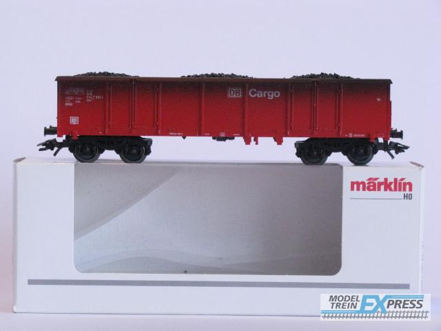 Marklin gebruikt materiaal 46903 Marklin Eaos 106 van de Deutsche Bahn AG, DB Cargo (DB AG).beladen met kolen z.g.a.n in doos