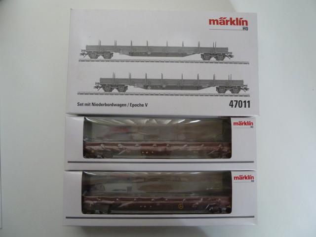 Marklin gebruikt materiaal 47011 Set van 2 NMBS zwaarlastwagens, in goede staat, in doos