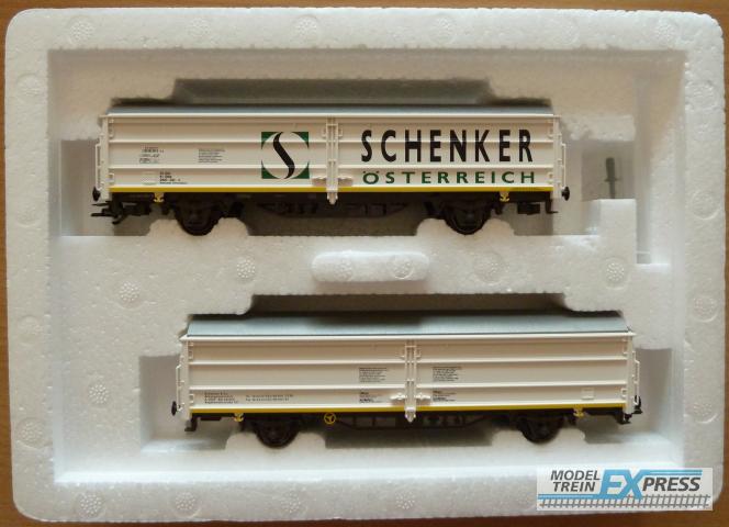 Marklin gebruikt materiaal 47348 Marklin set van 2 schuifwandwagens "Schenker Österreich", zgan in doos